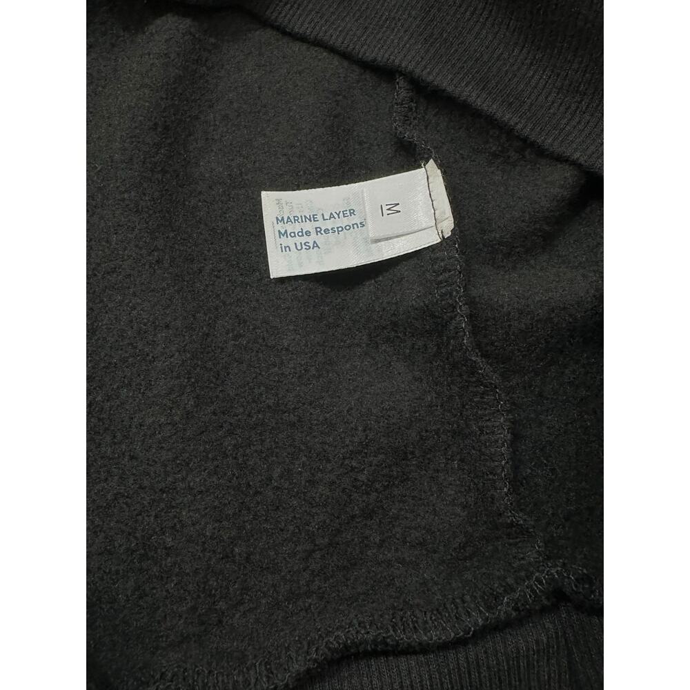 NWT Marine Layer x Contrary Pullover Hoodie Black Kangaroo Pocket Size M - Picture 13 of 14